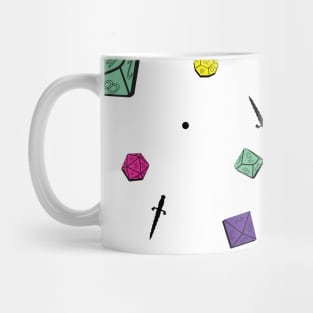 Dungeons & Dragons - 80s Dice Print Mug